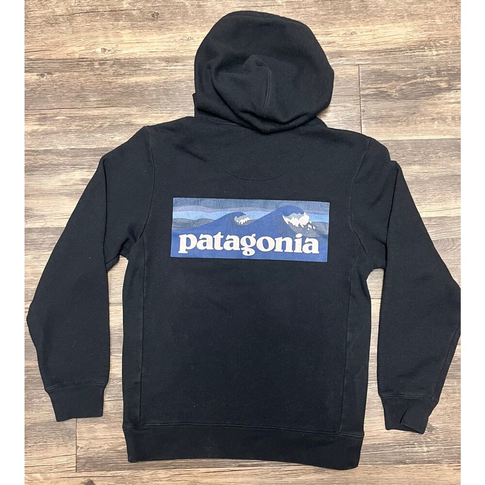 Patagonia P-6 Logo Uprisal Hoodie Black XS Unisex Gorpcore Streetwear Recycled - Picture 3 of 12